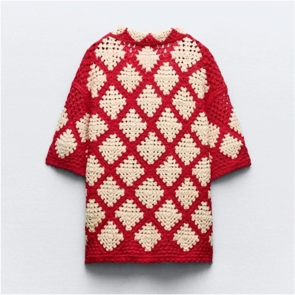 Zara Crochet Knit Polo NWT - Picture 16 of 16